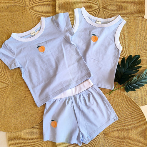 Blue casual set of 3 pieces