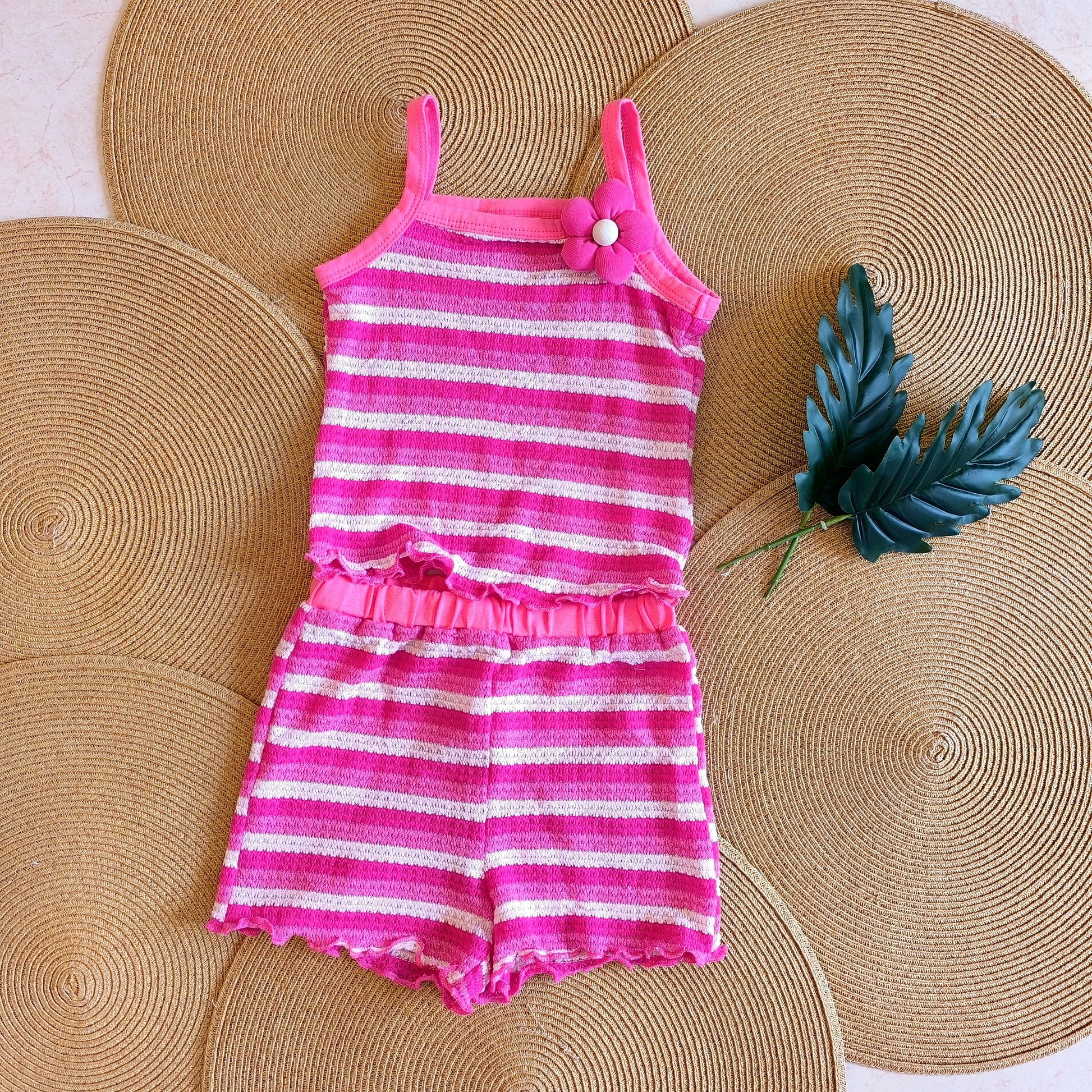 Colorful Striped Set - Pink